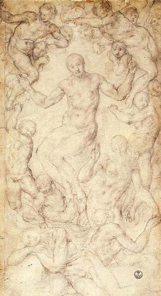 Pontormo, Jacopo Christ the Judge with the Creation of Eve